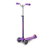 Micro | Maxi Micro Deluxe Pro LED | Patinete niños 3 Ruedas | 5-12 años | Giro por inclinación, Manillar Ajustable Estilo Chopper, Ruedas anchas PU con luces LED blancas, Ligero, Ingeniería Suiza