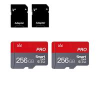 Micro Memory Card 256GB Micro SD Memory Cards 256GB with Adapter Class 10 High Speed Mini SD Card for Smartphones/Camera/Tablet 2-Pack