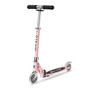 Micro® | Micro Sprite LED Scooter 2 Ruedas Niños | Patinete y Puños Plegables | Ruedas con iluminación LED | Ligero y Regulable en Altura | +5 Años | Niños y Niñas