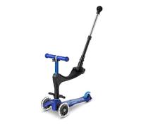 Micro® | Mini 3en1 Deluxe Plus LED Patinete con Asiento 3 Ruedas | Patinete Evolutivo | Asiento + Reposapiés + Bastón de Empuje | Ruedas con iluminación LED | 1-5 Años | Niños y Niñas