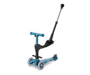 Micro® | Mini 3en1 Deluxe Plus Patinete con Asiento 3 Ruedas | Patinete Evolutivo | Asiento + Reposapiés + Bastón de Empuje | Altura Regulable | 1-5 Años | Niños y Niñas