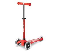 Micro® Mini Deluxe LED | Patinete Infantil Premium 3 Ruedas con Luces LED sin Pilas| Manillar Ajustable y Desmontable | Plataforma Antideslizante | Giro por Inclinación | Niños y Niñas | +2 Años