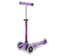 Micro® Mini Deluxe LED | Patinete Infantil Premium 3 Ruedas con Luces LED sin Pilas| Manillar Ajustable y Desmontable | Plataforma Antideslizante | Giro por Inclinación | Niños y Niñas | +2 Años