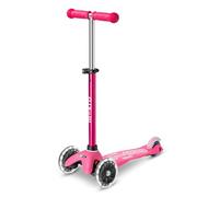 Micro® Mini Deluxe LED | Patinete Infantil Premium 3 Ruedas con Luces LED sin Pilas| Manillar Ajustable y Desmontable | Plataforma Antideslizante | Giro por Inclinación | Niños y Niñas | +2 Años