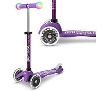 Micro® | Mini Deluxe Magic LED | Patinete Infantil 3 Ruedas con Luces LED en Manillar y Ruedas | Manillar Regulable | Sistema de Giro Patentado | Scooter niños y niñas con iluminación | Desde 2 años