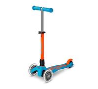 Micro® | Mini Micro Deluxe Flux LED Neochrome Patinete 3 Ruedas | Pintura Cromada | Plataforma Transparente | Ruedas con iluminación LED y Rodamientos ABEC9 | Antideslizante | Niños y Niñas | 2-5 años