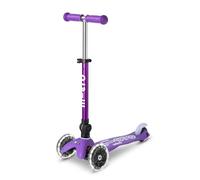 Micro | Mini Micro Deluxe Plegable LED | Patinete 3 Ruedas niños | 2-5 años | Giro por Inclinación, Manillar Regulable en Altura, Ruedas PU con luz LED activada por movimiento, Ligero, Ingeniería Suiza