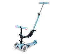 Micro® | Mini2Grow Deluxe Magic LED Patinete Evolutivo 4en1 con Asiento para niños | Ruedas y puños con iluminación | Montaje y desmontaje sin Herramientas | Ligero | 1-6 Años | Niños y Niñas