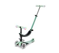 Micro® | Mini2Grow Deluxe Magic LED Patinete Evolutivo 4en1 con Asiento para niños | Ruedas y puños con iluminación | Montaje y desmontaje sin Herramientas | Ligero | 1-6 Años | Niños y Niñas