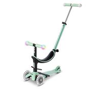 Micro® | Mini2Grow Deluxe Magic LED Patinete Evolutivo 4en1 con Asiento para niños | Ruedas y puños con iluminación | Montaje y desmontaje sin Herramientas | Ligero | 1-6 Años | Niños y Niñas