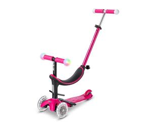 Micro® | Mini2Grow Deluxe Magic LED | Scooter Evolutivo 4en1 | Niños +1 Año | Patinete Infantil con Asiento | Ruedas con Luces LED | Manillar iluminado de Altura Regulable | Ingeniería Suiza
