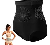 Micro-Particle Sculpting & Fat-Burn Shorts,Pantalones Cortos moldeadores de Cuerpo con Control de Barriga de Cintura Alta for Mujeres, Yoga (FR/ES, Letras, Talla única, Regular, Regular, XXL, black)