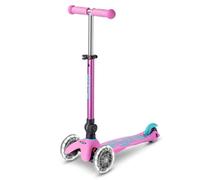 Micro Patinete infantil Mini Micro Deluxe LED | Manillar ajustable y plegable | Cubierta extra antideslizante | Tallo probado contra la intemperie | Ruedas iluminadas | Plegable | 2-5 años | Niños y