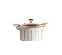 Micro-Pressure Cooker Pot, 8L Non-Stick Enamel Soup Pot for Induction Cookers, Dual Handles
