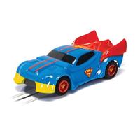 Micro Scalextric Scalextric Micro Cars - Superhombre de la Liga de la Justicia - Coche de ranura de juguete para uso en pistas de carreras o set - Ideas de regalo para niños pequeños y niñas de 4 años