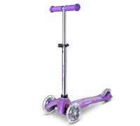 Micro Scooters - Mini Micro - Patinete Infantil con Purpurina LED de Lujo | Manillar Ajustable | Ruedas iluminadas | 2-5 años | Niños y niñas | Morado Brillante