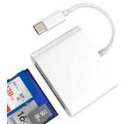 Micro SD a USB C Adaptador SD Lector de tarjetas SD para iPhone 17 16 15 Pro Max Compact Flash CF Memoria compatible con Samsung para Apple para iPad externo para Mac PC Multipuerto Unidad Portátil