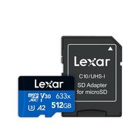 Micro Sd Memory Card With Adaptor Lexar 633X 512 Gb NUEVO