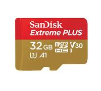 Tarjeta MicroSDXC 32 GB - WD SanDisk Extreme Plus, 32 GB, UHS Clase 3, V30, Rojo