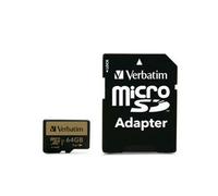 Micro Sd Memory Card With Adaptor Verbatim Pro+ 64 Gb NUEVO