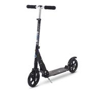 Micro® Suspension,Scooter Plegable 2 Ruedas Poliuretano 200mm, Rodamientos ABEC9, Doble amortiguación Delantera y Trasera, Plataforma Antideslizante, Carga Máx 100kg (Negro)