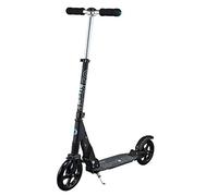 Micro® Suspension,Scooter Plegable 2 Ruedas Poliuretano 200mm, Rodamientos ABEC9, Doble amortiguación Delantera y Trasera, Plataforma Antideslizante, Carga Máx 100kg (Negro)