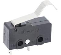 Micro Switches 5 Pcs Mini interruptor de micro límite No NC 3 Patas tarjeta circuito impreso Terminales SPDT 5A 125V 250V 2 Microscos empuje la palanca arco 9 mm(2p Curved Handle)