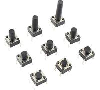 Micro Switches 50pcs Switch 6x6x4.3/4.5 5/5,5/6/6,5/7 7,5/8/9/9 Remojar 4P Botón táctil momentáneo de 6x6x13mm)