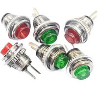 Micro Switches 5pcs DS-101 8 mm de encendido/apagado Botón Push Switch Mini Lockless Momentario EN OFF PUSH BOTÓN MICRO Normalmente Abrir interruptor(5pcs Green)