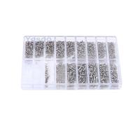 Micro Tornillos, Tornillos Pequeños de Acero Inoxidable, Surtido de Arandelas de Tuerca, Kit de Tornillos Pequeños para Muy Pocos Relojes, Gafas para Relojes