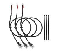Micro Traders 3 cables de alimentación RJ11 para detector de radar de coche con 3 bridas compatibles con Hydencamm Escort compatible con Valentine One de 12 V de longitud de 41,5 cm