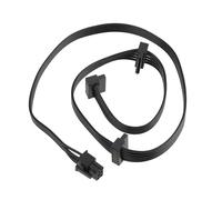 Micro Traders Cable de módulo de alimentación de disco duro negro de 6 pines a SATA X3 en ángulo recto compatible con Corsair RM1000X, RM850X, RM750X