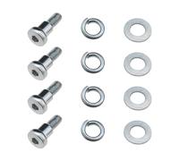 Micro Traders Kit de 4 tornillos de tornillo de rueda trasera compatible con Xiaomi M365 1S Essential Pro/Pro 2 Modelo 3, accesorios de repuesto para scooters eléctricos, color plateado