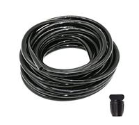 Micro tubo de riego, tubo de agua de PVC para goteo de jardín, tapón de extremo negro,