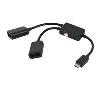 Micro Usb Cable De Host, Micro-Usb Macho A 2X Tipo A Doble Usb Hembra Adaptador Otg Hub Convertidor Para Android Tableta Pc Y Teléfono Inteligente
