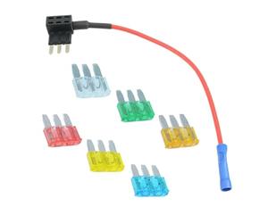 Micro3 Piggyback - Portafusibles para cuchilla de circuito adicional + 6 fusibles