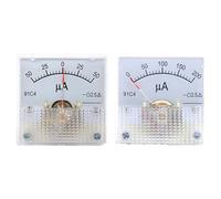 Microamperímetro de CC 91C4, 0-100 µA, 200 µA, 300 µA, panel analógico rectangular, 45 x 45 mm, 1 unidad(500uA)
