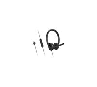 Microauricular - con cable - USB-A - Lenovo - Lenovo Gen 2 - Microauricular - sobre la oreja - con cable - USB-A - negro