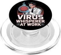 Microbiólogo susurrador de virus en el trabajo PopSockets PopGrip para MagSafe