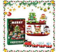 Microbloques de Navidad Santa Claus Reno Puzzle Montaje Ladrillo Modelo 3D Mini Figuras de Bloques de Construcción para Niños Regalo (E)