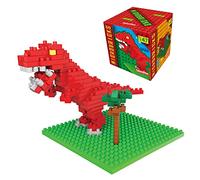 Microbricks - T-Rex de Deluxebase. Puzzle de los Dinosaurios con Mini Bloques. Temática jurásica. Rompecabezas 3D fácil de Usar para niños y niñas