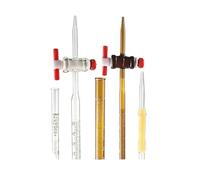 Microbureta de borosilicato, Burette Class A Borosilicate Glass PTFE 10-100ml(Brown PTFE/cidic 25ml)