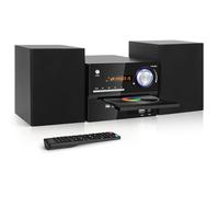 Microcadena Compacta Hi-Fi, Microsistema Hi-Fi 2x15W con Reproductor de CD DVD MP3, Minicadena Sistema de Música con Radio FM, Bluetooth, Entrada Aux, Entrada USB/Mic, Compacto Hi-Fi con Salida RCA