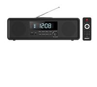 Microcadena, Compacta HiFi, Sistema estéreo con CD, Radio, Reproductor de CD con Bluetooth, Radio FM, Entrada Auxiliar, reproducción USB, Reloj Digital, Reproductor de CD para el hogar