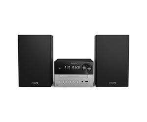 Microcadena de música Philips TAM3205M2/77 20W Bluetooth LE Audio FM CD USB Negro/Plata