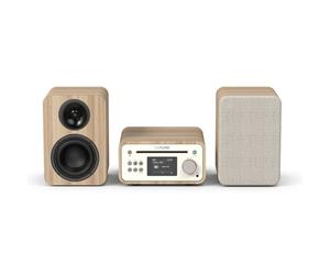 Microcadena Pure Classic Stereo Mini 40W RMS Bluetooth USB CD DAB+ Reloj Roble/Blanco