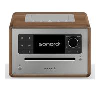 Microcadena Sonoro ELITE 25W RMS Bluetooth DAB FM CD USB Despertador Nogal/Plata