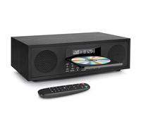 Microcadenas de Musica, Bluetooth Microsistema Compatible con CD MP3, Radio FM, Sistema de Fiesta con Entrada USB AUX, Sistema de Música Reproductor de CD con Salida de Audio, Toma de Auriculares