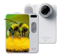 MicroCam-X1 - Cámara digital 4K, sensor CMOS BSI de 12 MP, microscopio 400X, video 4K, enfoque automático, LCD de 3.5 pulgadas, cámara compacta para niños para aprendizaje STEM, apuntar y disparar