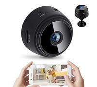 Microcamara Espia WiFi,Camara Vigilancia WiFi Interior Pequeña,Cámara De Seguridad Inalámbrica HD 1080P con Detección De Movimiento Y Visión Nocturna- Base Magnética-a